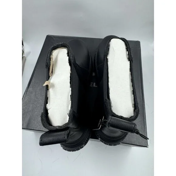 Sorel Women’s Boots ONA AVE Chelsea Chunky Boot Waterproof Sz 9 Black/Black New - Picture 11 of 16